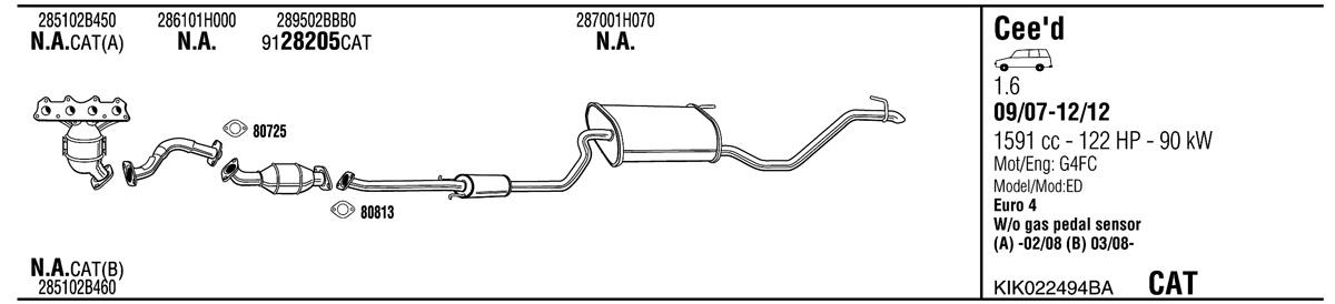 Walker KIK022494BA Exhaust system KIK022494BA