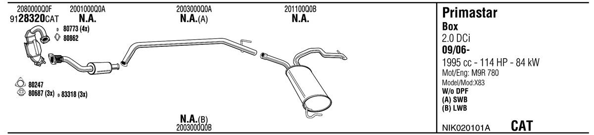 Walker NIK020101A Exhaust system NIK020101A