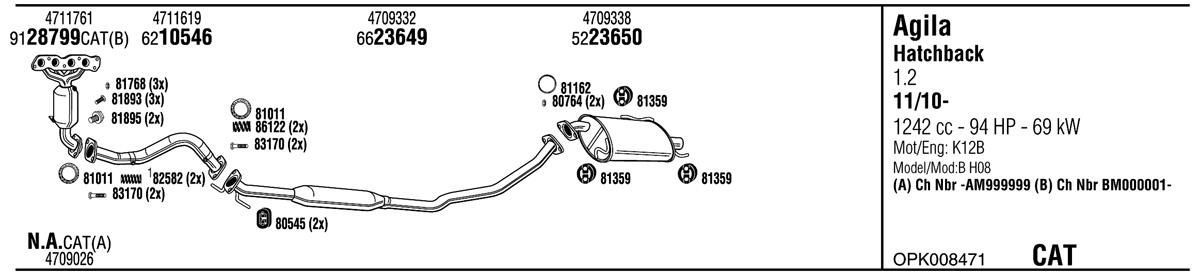 Walker OPK008471 Exhaust system OPK008471