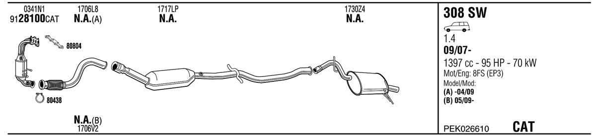 Walker PEK026610 Exhaust system PEK026610