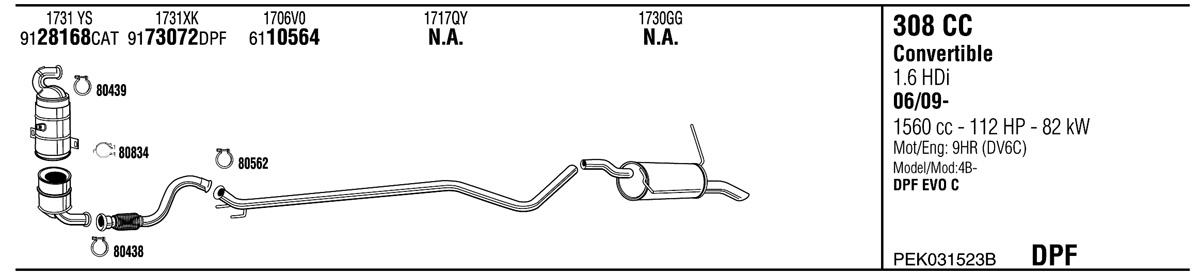 Walker PEK031523B Exhaust system PEK031523B