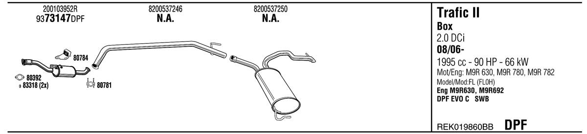 Walker REK019860BB Exhaust system REK019860BB