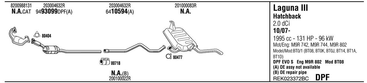 Walker REK023372BC Exhaust system REK023372BC