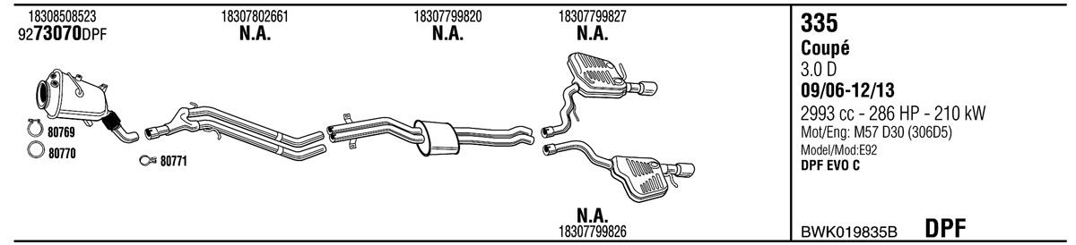 Walker BWK019835B Exhaust system BWK019835B