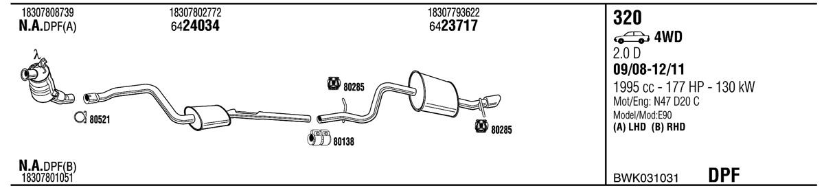 Walker BWK031031 Exhaust system BWK031031