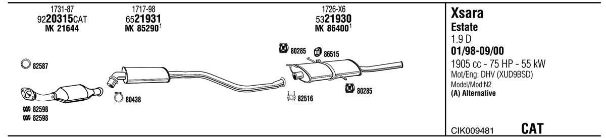 Walker CIK009481 Muffler assy CIK009481