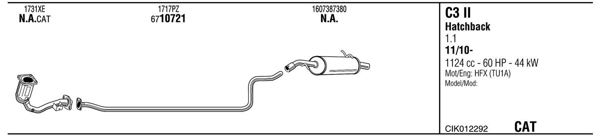 Walker CIK012292 Muffler assy CIK012292