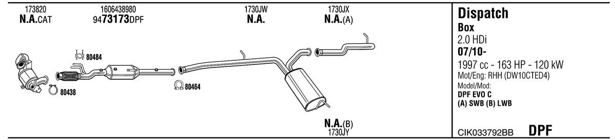 Walker CIK033792BB Exhaust system CIK033792BB