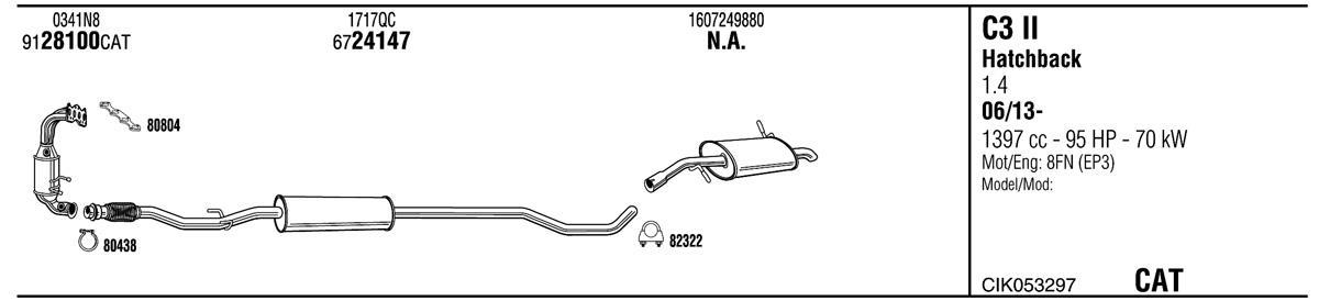 Walker CIK053297 Exhaust system CIK053297