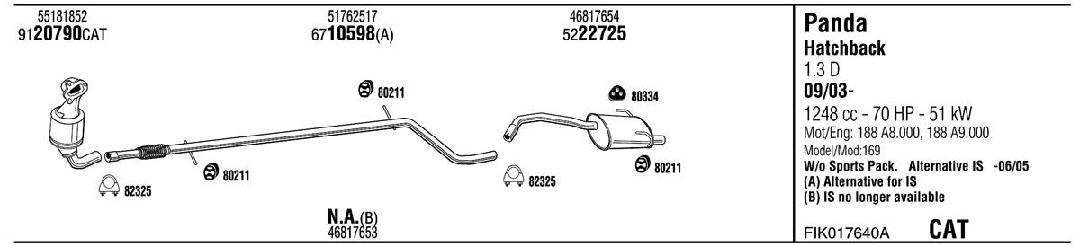 Walker FIK017640A Exhaust system FIK017640A