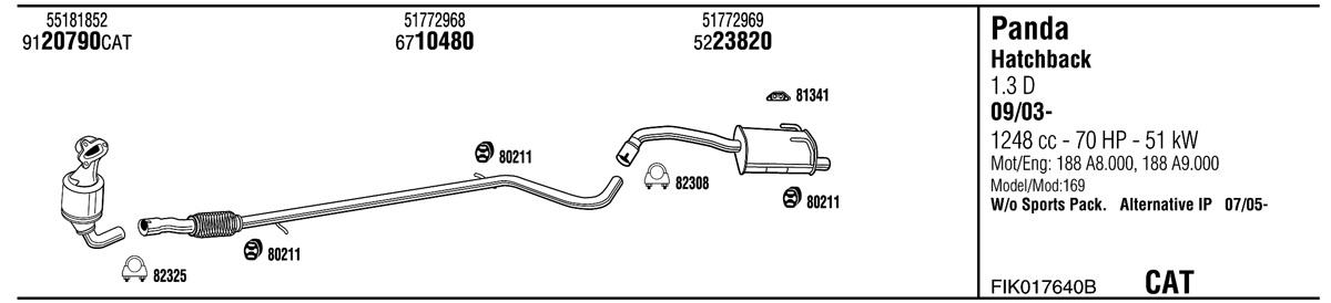 Walker FIK017640B Exhaust system FIK017640B