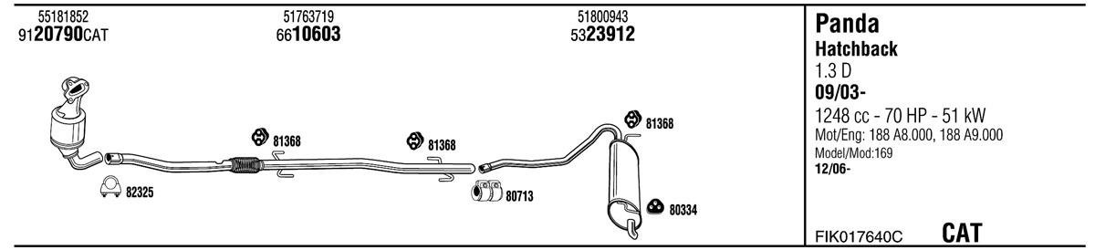 Walker FIK017640C Exhaust system FIK017640C