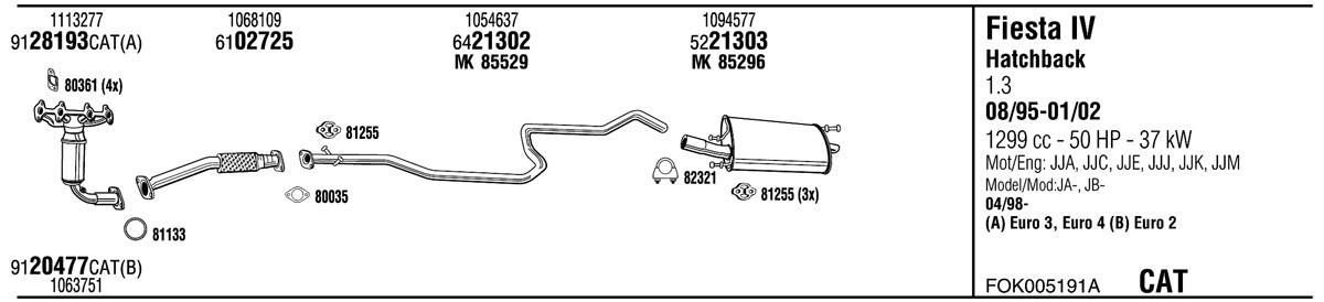 Walker FOK005191A Exhaust system FOK005191A