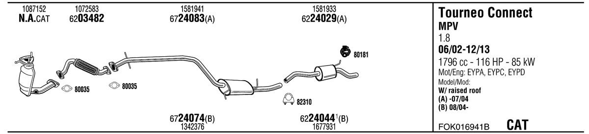 Walker FOK016941B Exhaust system FOK016941B