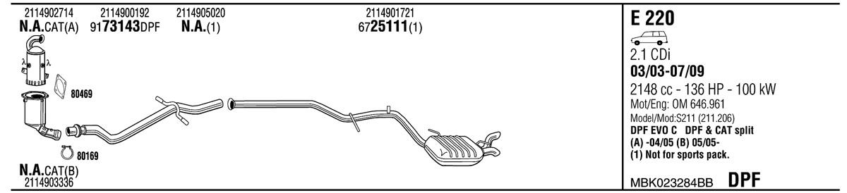 Walker MBK023284BB Exhaust system MBK023284BB