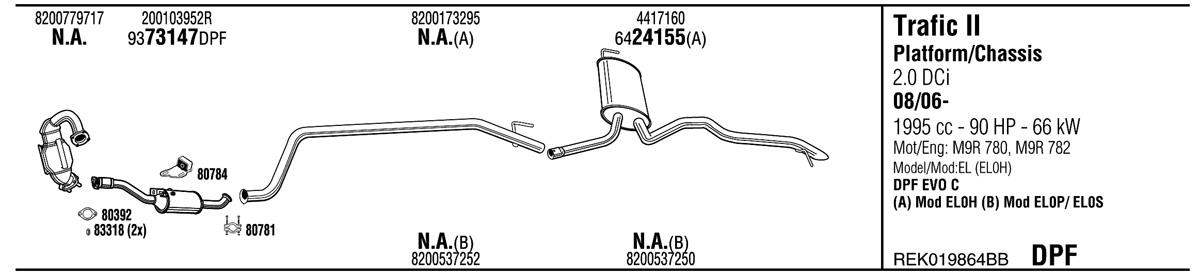 Walker REK019864BB Exhaust system REK019864BB