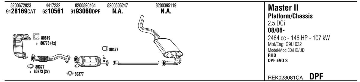 Walker REK023081CA Exhaust system REK023081CA