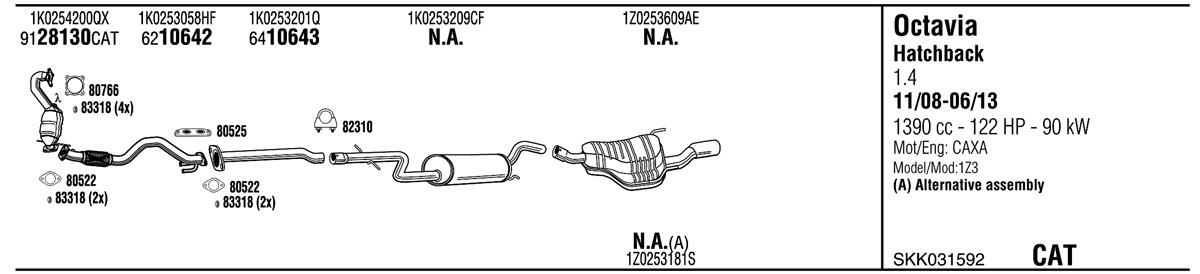 Walker SKK031592 Exhaust system SKK031592