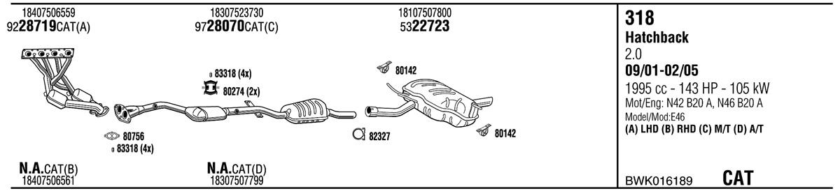 Walker BWK016189 Muffler assy BWK016189