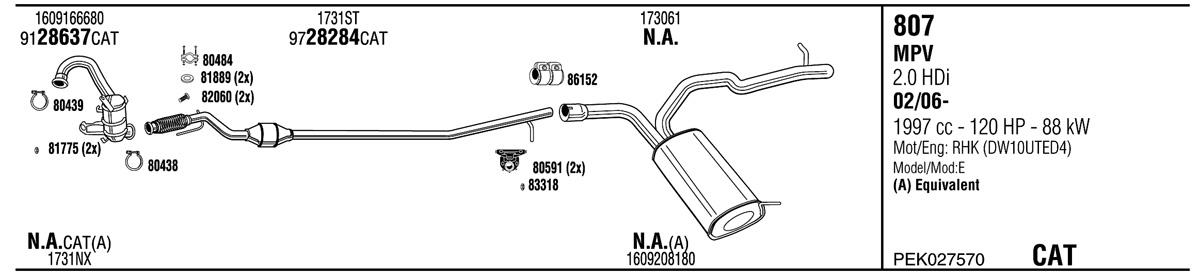 Walker PEK027570 Muffler assy PEK027570