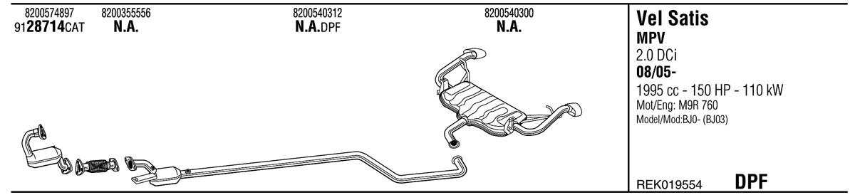 Walker REK019554 Muffler assy REK019554