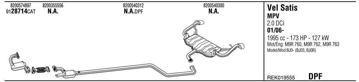 Walker REK019555 Muffler assy REK019555