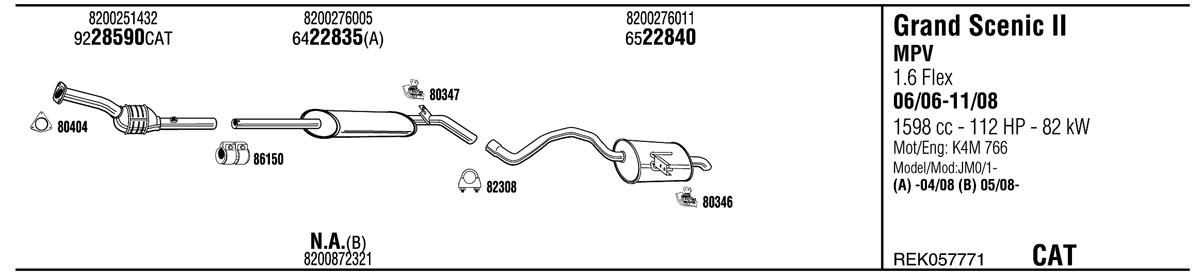 Walker REK057771 Muffler assy REK057771