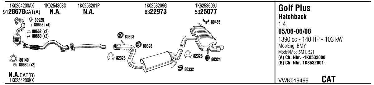 Walker VWK019466 Muffler assy VWK019466