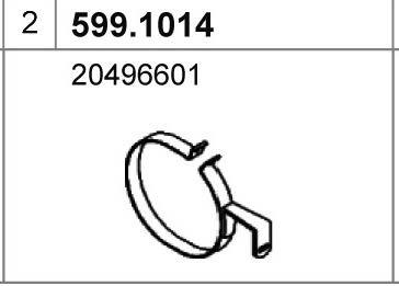 Asso 599.1014 Fitting kit for silencer 5991014