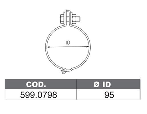 Asso 599.0798 Fitting kit for silencer 5990798