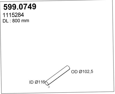 Asso 599.0749 Fitting kit for silencer 5990749