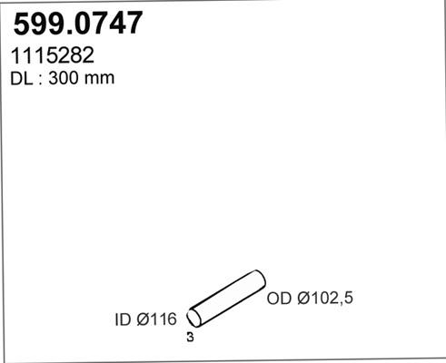 Asso 599.0747 Fitting kit for silencer 5990747