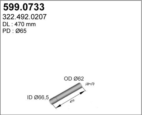 Asso 599.0733 Fitting kit for silencer 5990733