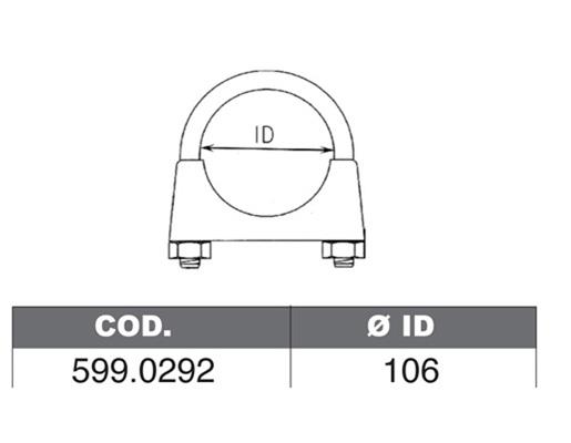 Asso 599.0292 Fitting kit for silencer 5990292