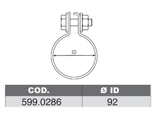 Asso 599.0286 Fitting kit for silencer 5990286