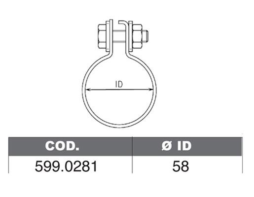 Asso 599.0281 Fitting kit for silencer 5990281