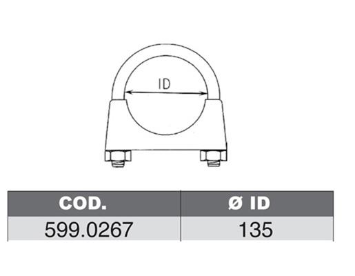 Asso 599.0267 Fitting kit for silencer 5990267