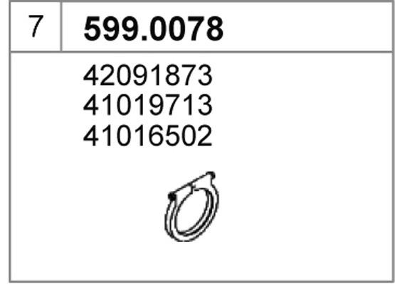 Asso 599.0078 Fitting kit for silencer 5990078