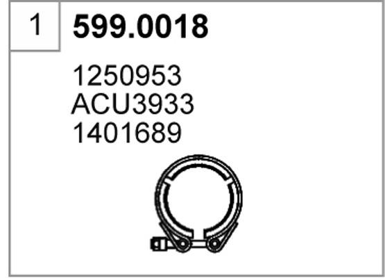 Asso 599.0018 Fitting kit for silencer 5990018