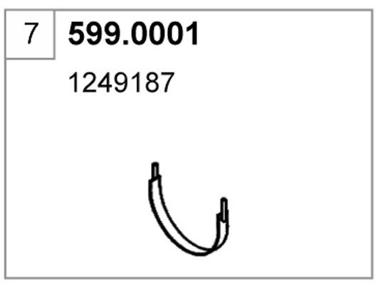 Asso 599.0001 Fitting kit for silencer 5990001