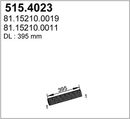 Asso 515.4023 Corrugated pipe 5154023