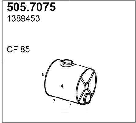 Asso 505.7075 Middle-/End Silencer 5057075