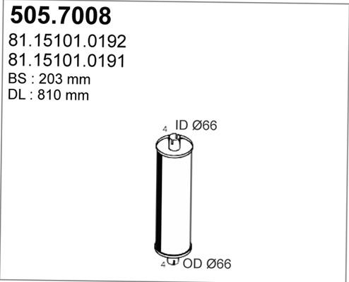 Asso 505.7008 Middle-/End Silencer 5057008