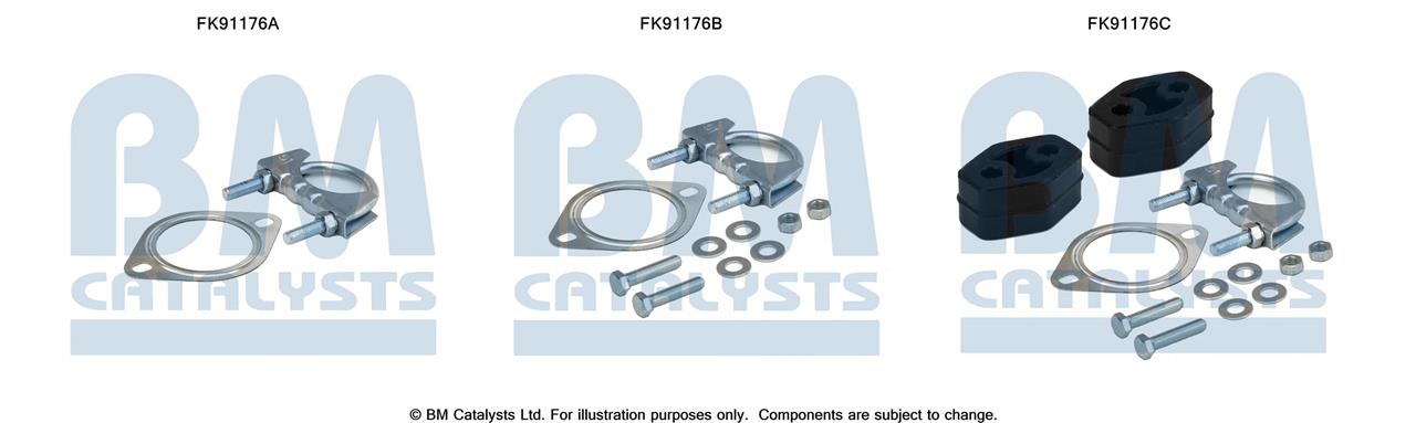 BM Catalysts FK91176 Mounting Kit, catalytic converter FK91176