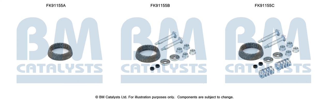 BM Catalysts FK91155 Mounting Kit, catalytic converter FK91155