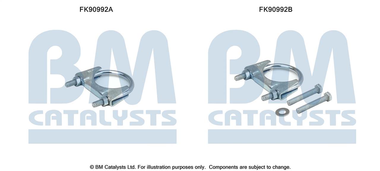 BM Catalysts FK90992 Mounting Kit, catalytic converter FK90992