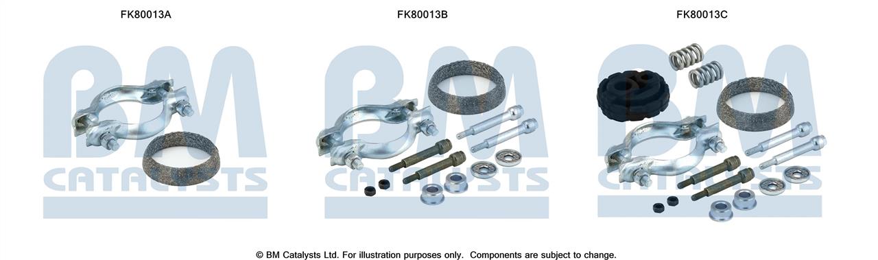 BM Catalysts FK80013 Mounting Kit, catalytic converter FK80013