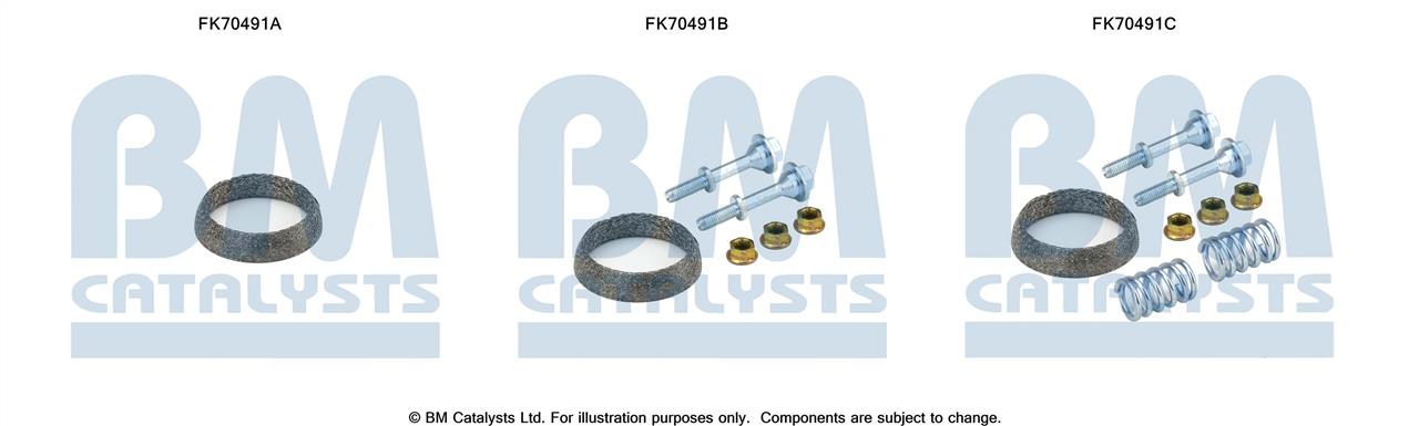 BM Catalysts FK70491 Mounting kit for exhaust system FK70491