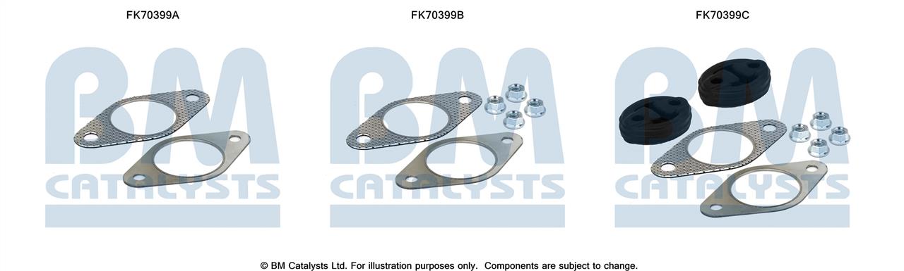 FK70399 BM Catalysts Mounting kit for exhaust system