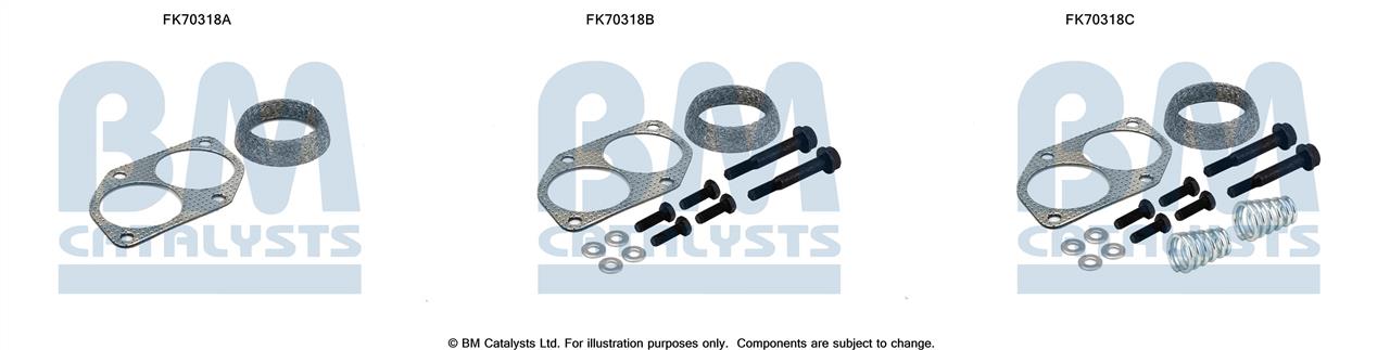 BM Catalysts FK70318 Mounting kit for exhaust system FK70318